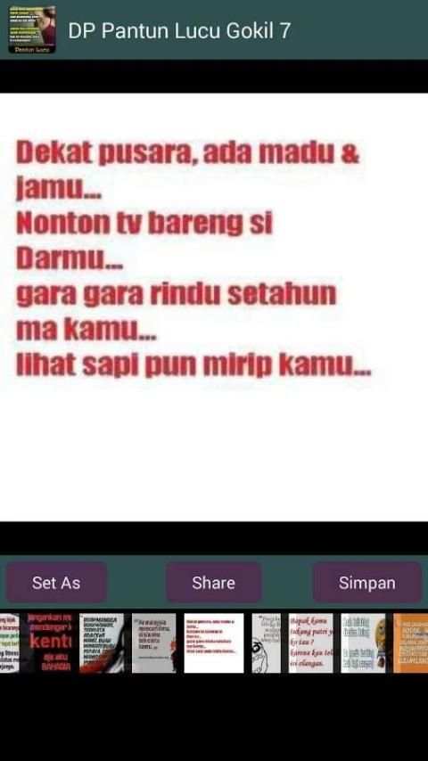 DP Pantun Lucu Gokil 4 تصوير الشاشة