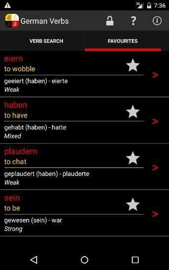 German Verbs screenshot 2