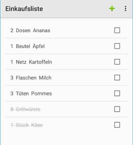 Einkaufsliste Version 1 screenshot 2