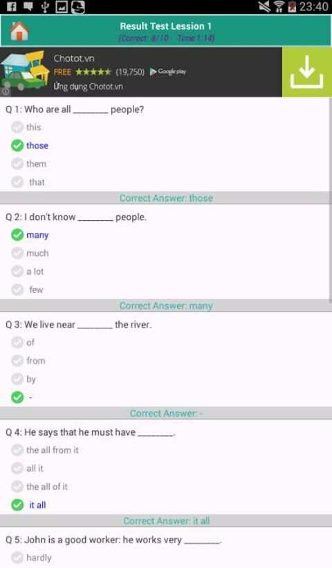 TOEFL GRAMMAR TEST PRO screenshot 2