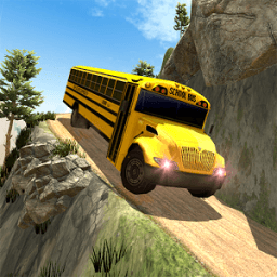 School Bus Driving Up Hill Rush - Free Bus Games icon