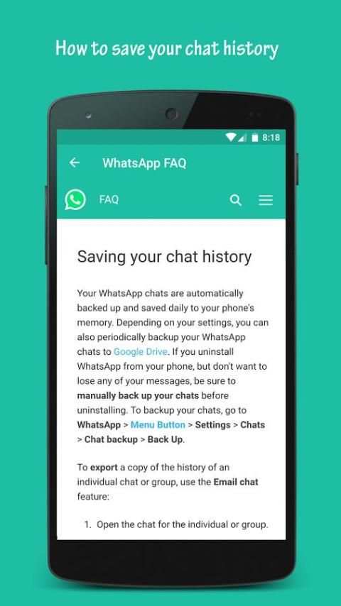 Guide for WhatsApp Update FAQ скриншот 2