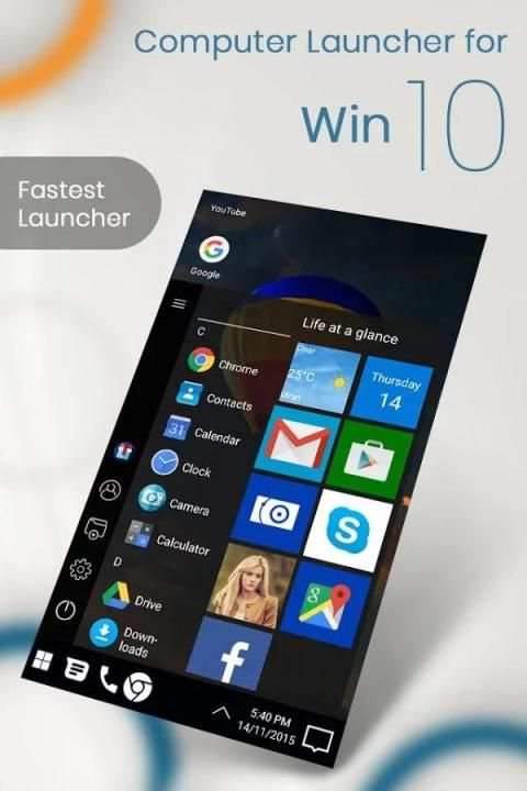 Computer Launcher for Win 10 OS скриншот 1