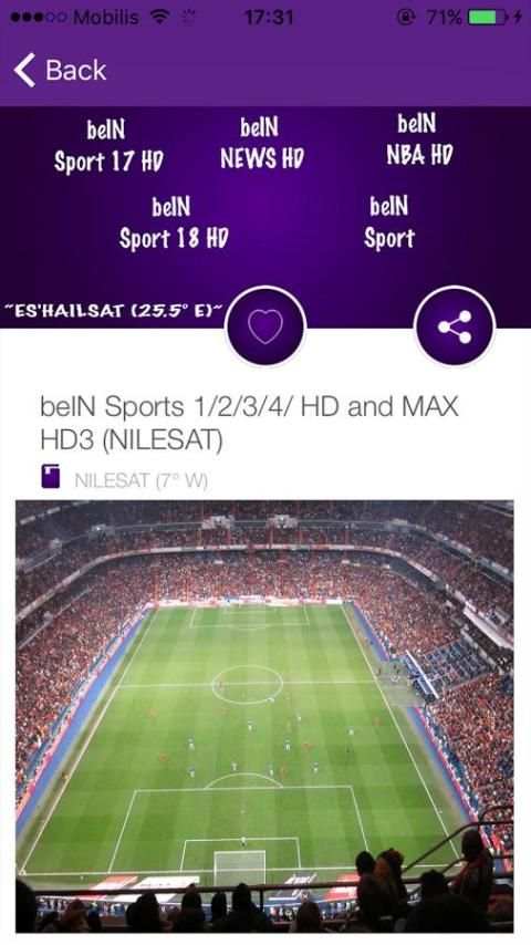 Info For TV Sat bien Sport 217 screenshot 5