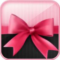 Pink bow knot bubble theme on 9Apps