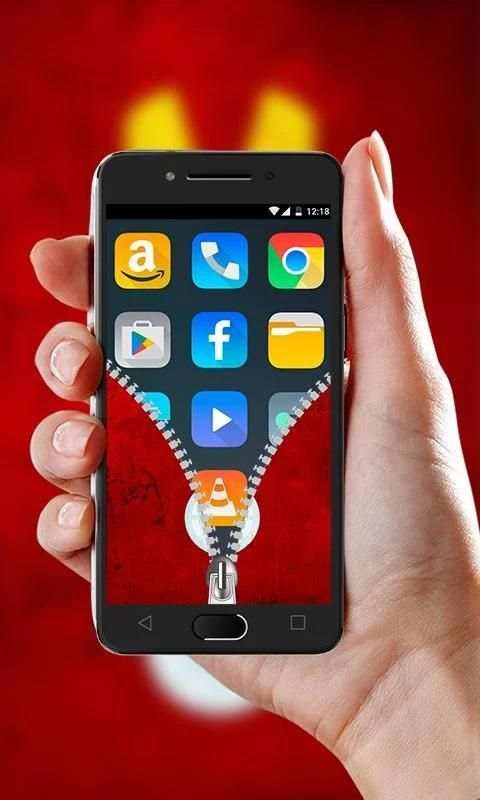 Zipper Screen Locker for Iron Man скриншот 2