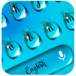 Blue Waterdrops Keyboard Theme иконка