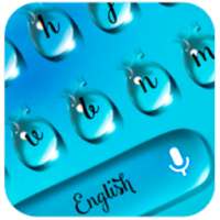 Blue Waterdrops Keyboard Theme