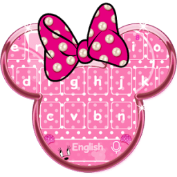 Minny Cute Pink Bowknot Keyboard Theme иконка