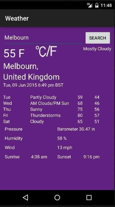 Weather 7 تصوير الشاشة
