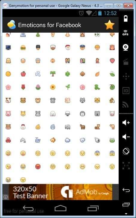 Emoticons for Facebook स्क्रीनशॉट 2