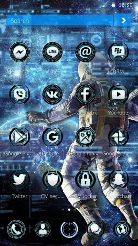 Futuristic Space Galaxy Theme скриншот 2