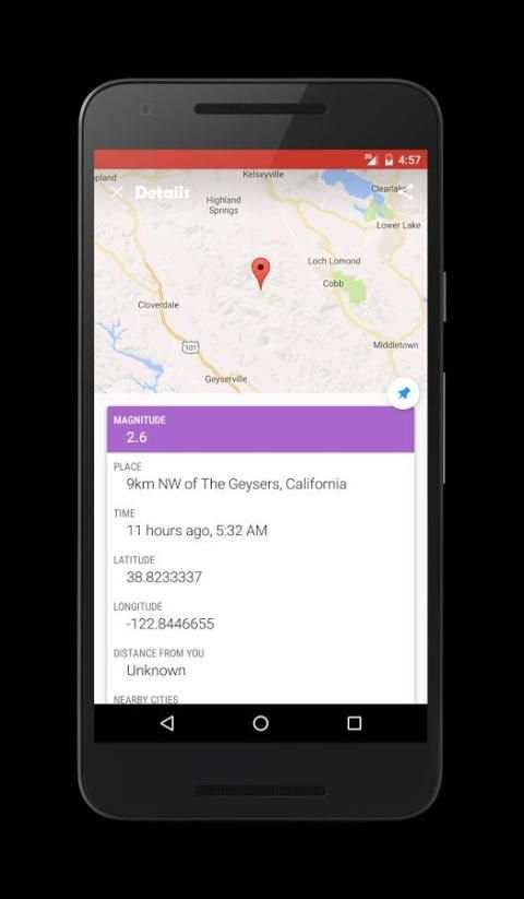 EarthQuake App screenshot 2
