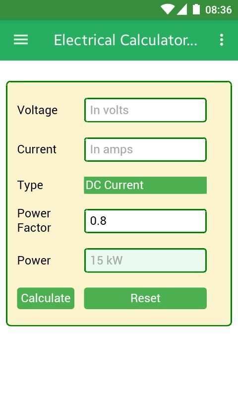 Electrical Calculators скриншот 5