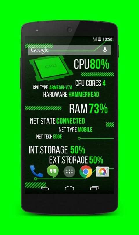 Holo Droid Free - best device info live wallpaper screenshot 8