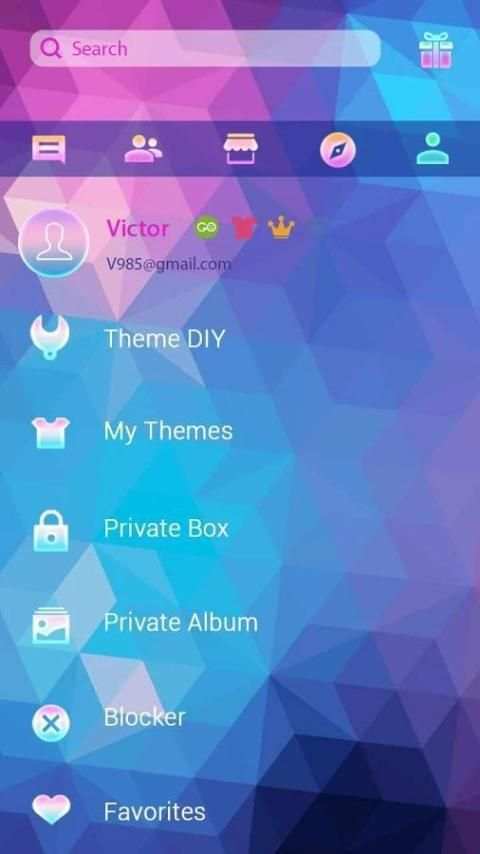 (FREE) GO SMS SIMPLY THEME screenshot 1