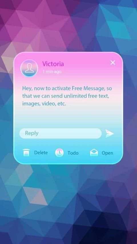 (FREE) GO SMS SIMPLY THEME screenshot 2