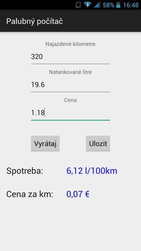 Palubný počítač screenshot 6