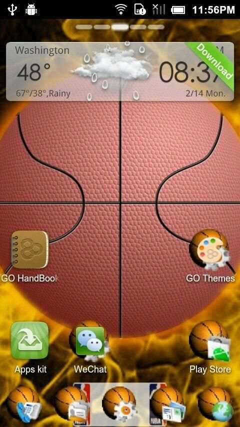 Basketball Theme Go Launcher EX screenshot 2