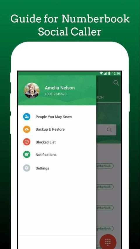 Guide for Numberbook Social Caller screenshot 1