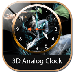 3D Analog Clock Wallpaper иконка