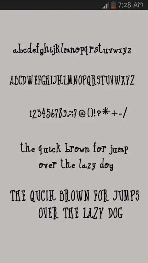 Vampire Fonts For Samsung скриншот 1
