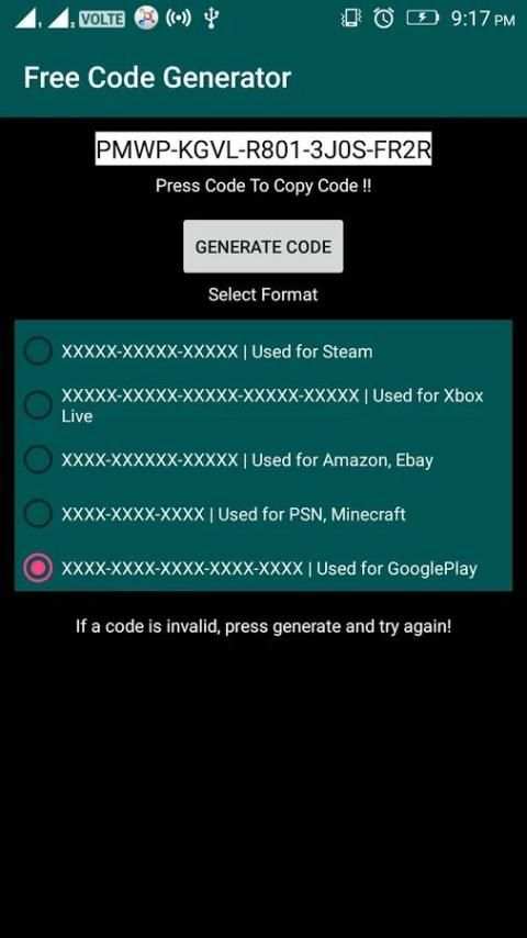 Gift Code Generator screenshot 1