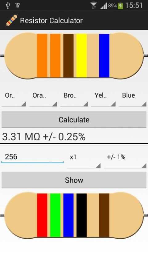 Resistor Calculator स्क्रीनशॉट 2