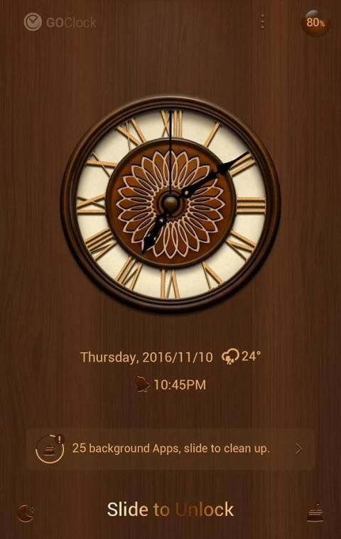 ikon Wood GO Clock Theme