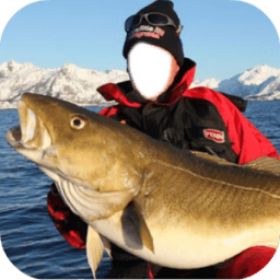 Big Fishing Catch Photo Montage أيقونة