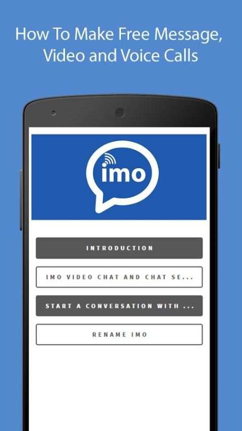 Free imo video calls Advice screenshot 1