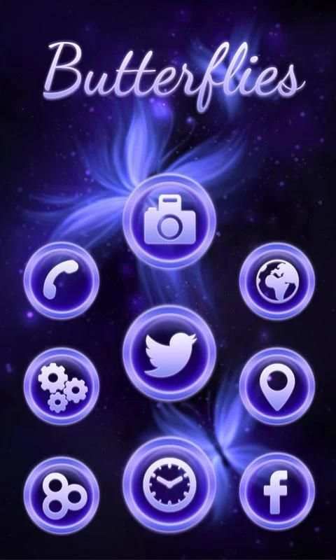 Butterflies GO Launcher 1 تصوير الشاشة
