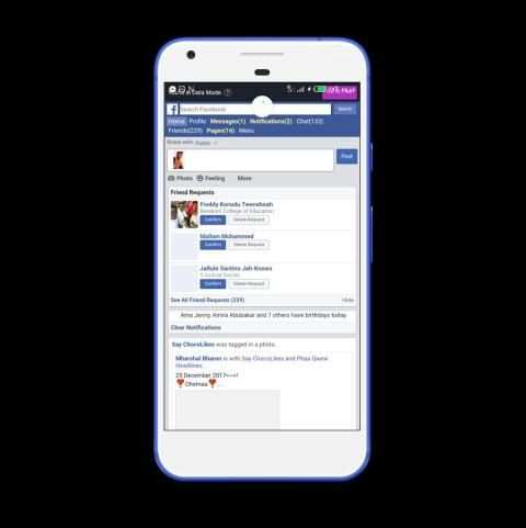 Facebook-low data screenshot 1
