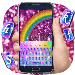 Радужная блестящая клавиатура иконка