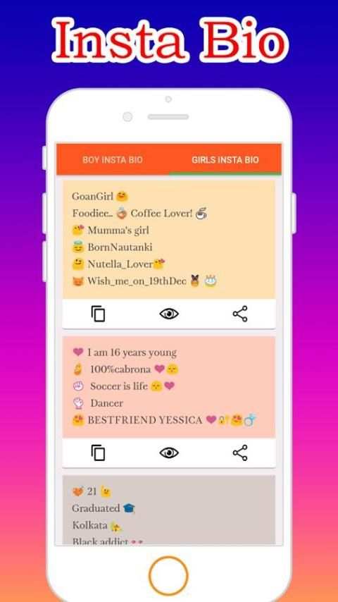 Bio Status For Instagram скриншот 1