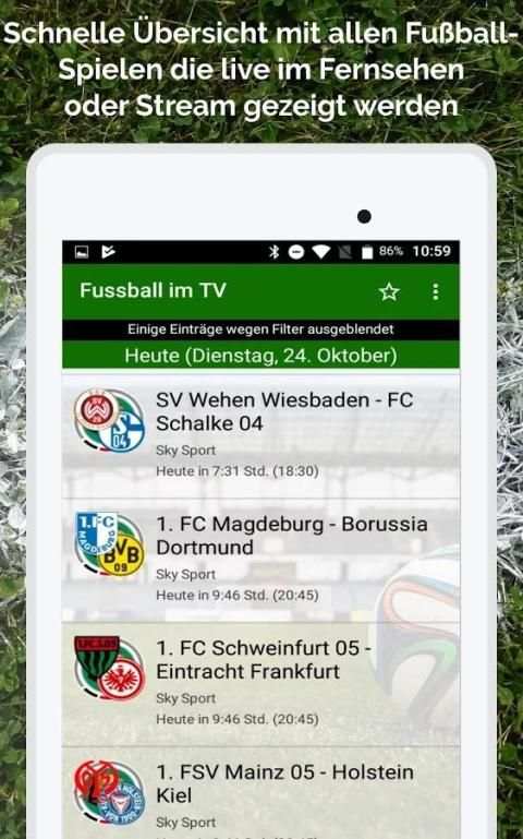 Fussball im TV live screenshot 7