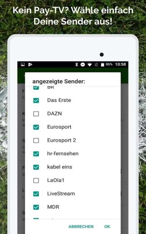 Fussball im TV live screenshot 3