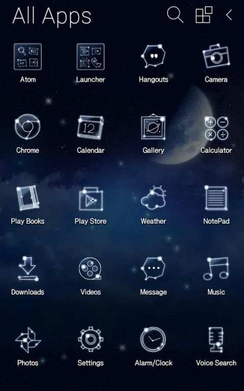Twinkle Star Atom Theme screenshot 3