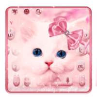 Pink Fluffy Cat Keyboard Theme
