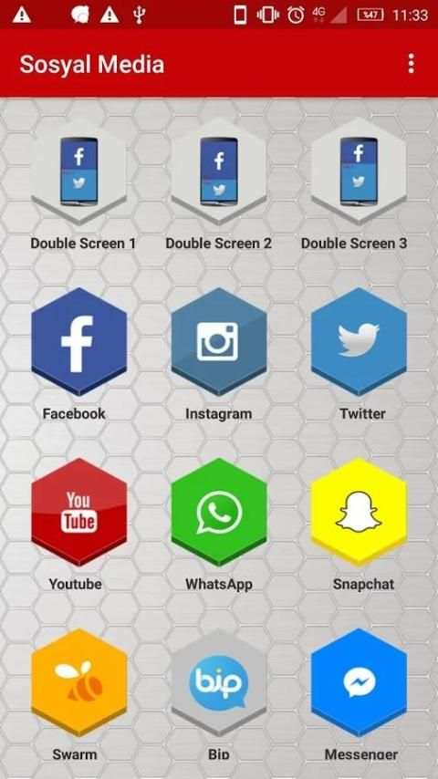 All Social Media In One - Double Screen screenshot 3