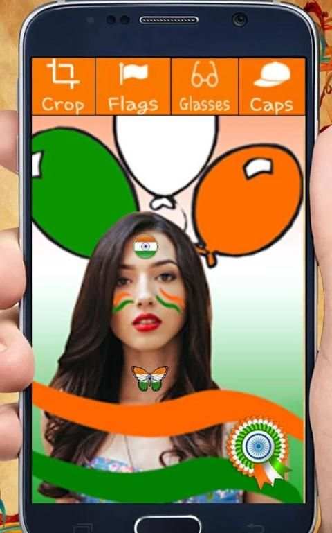 Ind Flag Photo Frame For Pictures Free Apps скриншот 1