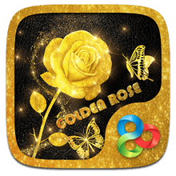 Golden Rose 3D Go Launcher Theme иконка