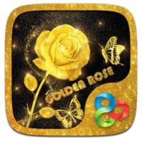 Golden Rose 3D Go Launcher Theme