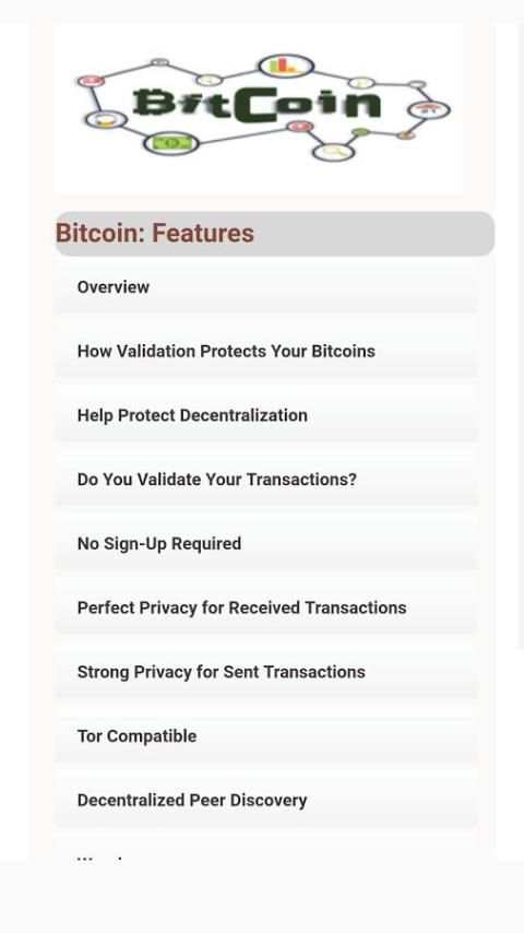 Bitcoin: Feature скриншот 3