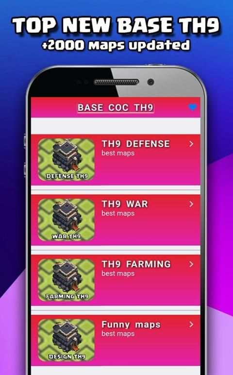Maps For COC TH9 4 تصوير الشاشة