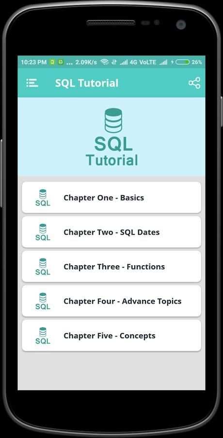 SQL Tutorial скриншот 4