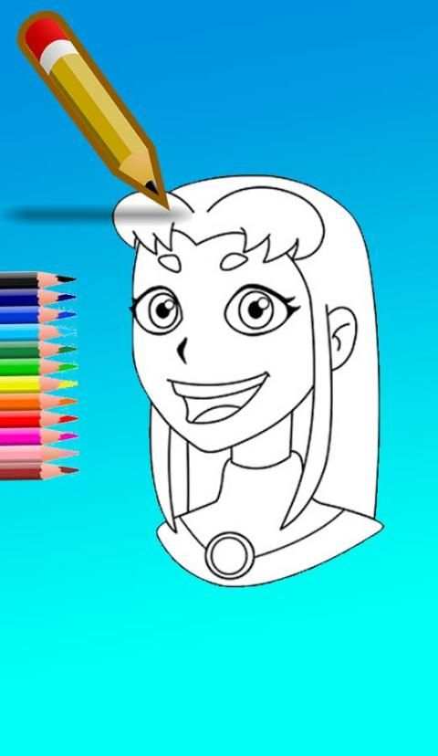 coloring game for teen titans screenshot 3