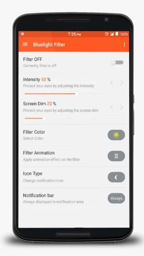 Blue Light Filter Night Mode - Screen Dimmer скриншот 4