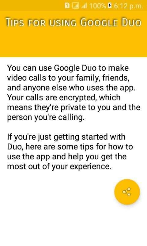 Ultimate Guide For Google Duo скриншот 2