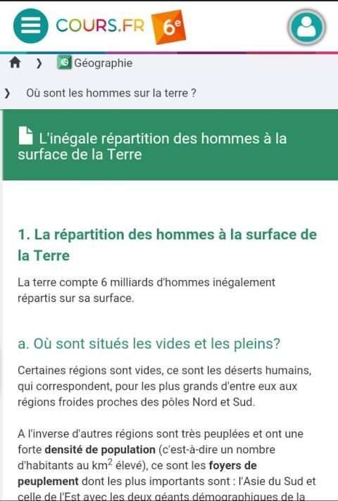 Cours.fr 6e скриншот 2
